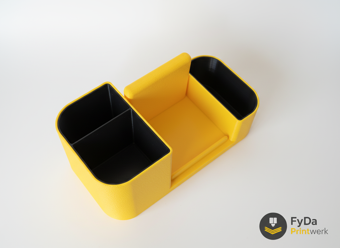 Schreibtisch Organizer mit Handyhalter – Stiftehalter & Ablage, Desk Organizer fürs Homeoffice, Büro, Geschenk Idee, Mitarbeitergeschenk