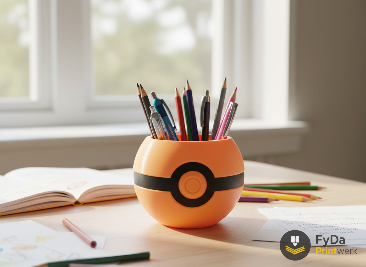 Poké Stiftehalter / Pencil Cup – 3D gedruckter Schreibtisch-Organizer