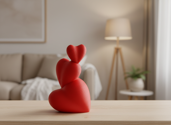 Romantische Aufmerksamkeit oder Geschenk zum Jahrestag | Heimdekor Gestapelte Herzen 3D-Druck – Tischdeko romantische Dekoration, Liebe