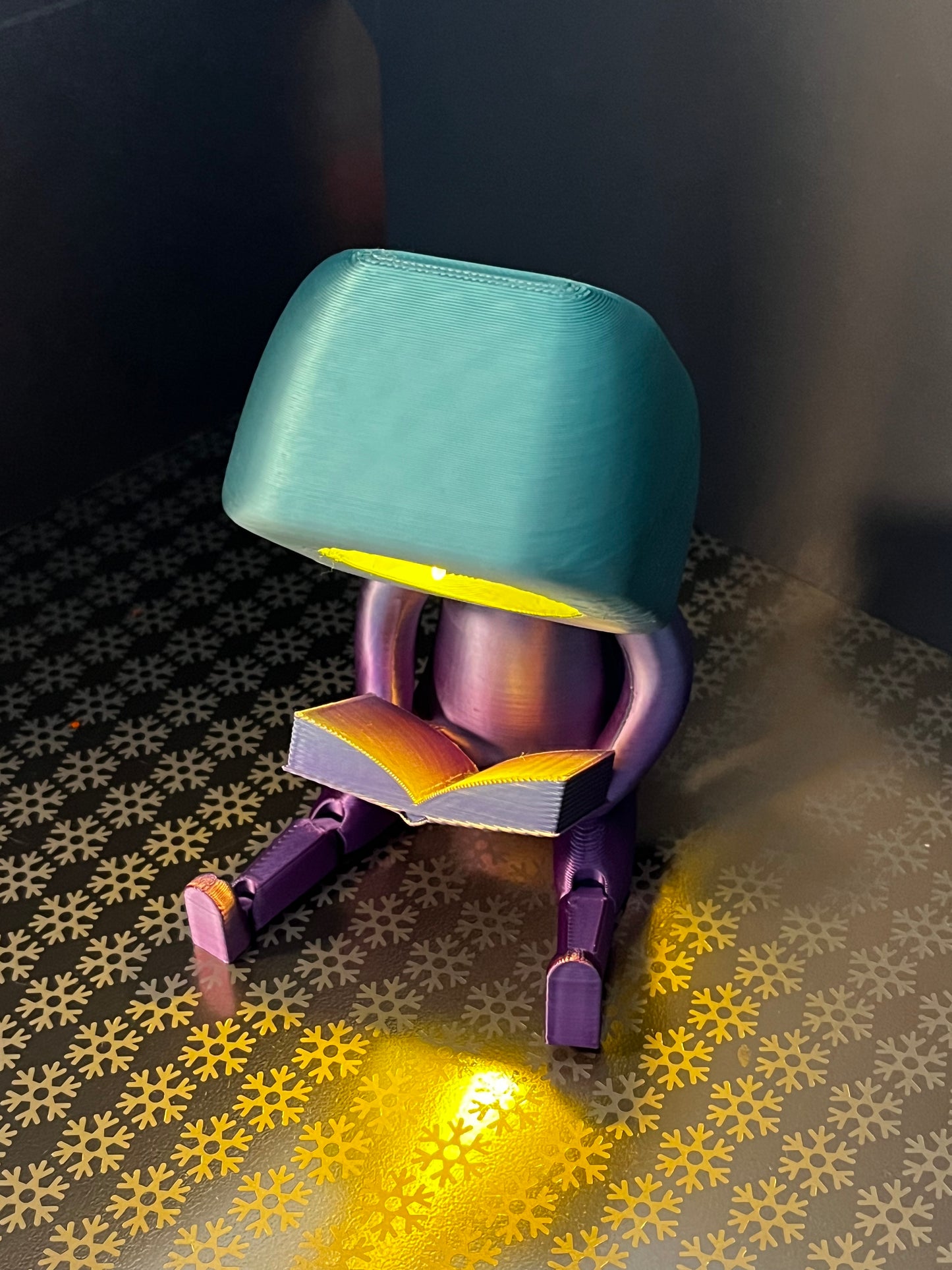 Club der lesenden Gefährten – aus umweltfreundlichem 3D- Druck, Dekofiguren im Set oder einzeln, Geschenk für Buchliebhaber, Nachtlicht