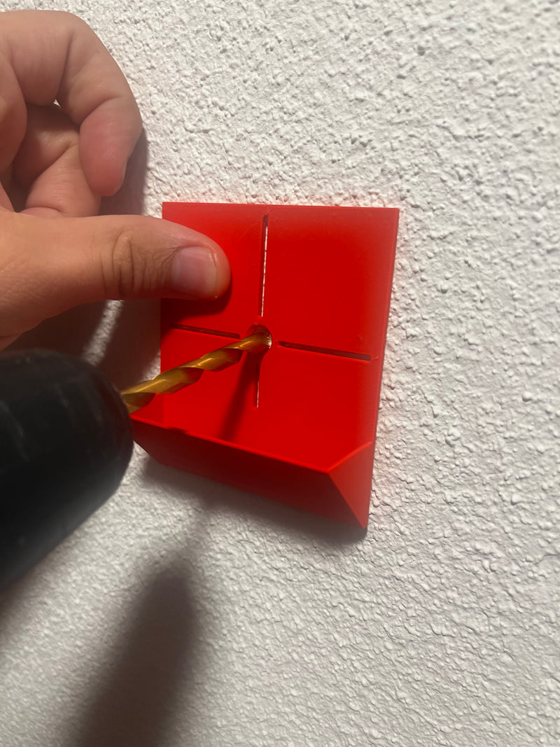 Gabarit de perçage avec capteur de poussière imprimé en 3D – Gabarit de perçage pour murs, étagères et assemblage de meubles