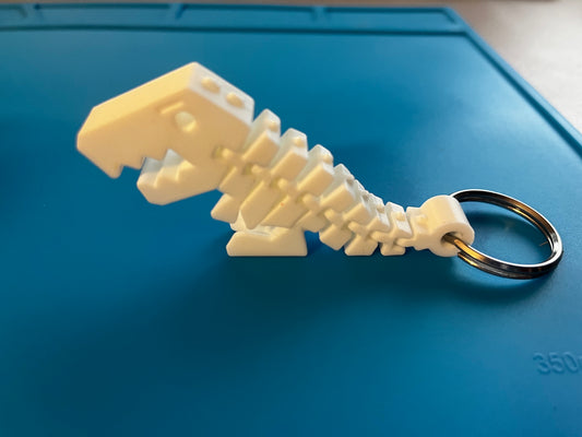 Beweglicher Flexi Rexi Dino aus umweltfreundlichen 3D-Druck Dinosaurier | Geschenk für Kinder | Schlüsselanhänger | Deko | Anti Stress