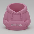 Personalized Hoodie Pen Holder with Name – 3D Printed Desk Organizer