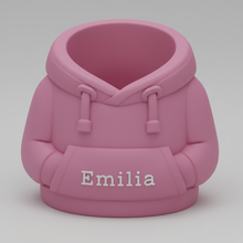 Personalized Hoodie Pen Holder with Name – 3D Printed Desk Organizer