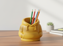 Personalized Hoodie Pen Holder with Name – 3D Printed Desk Organizer
