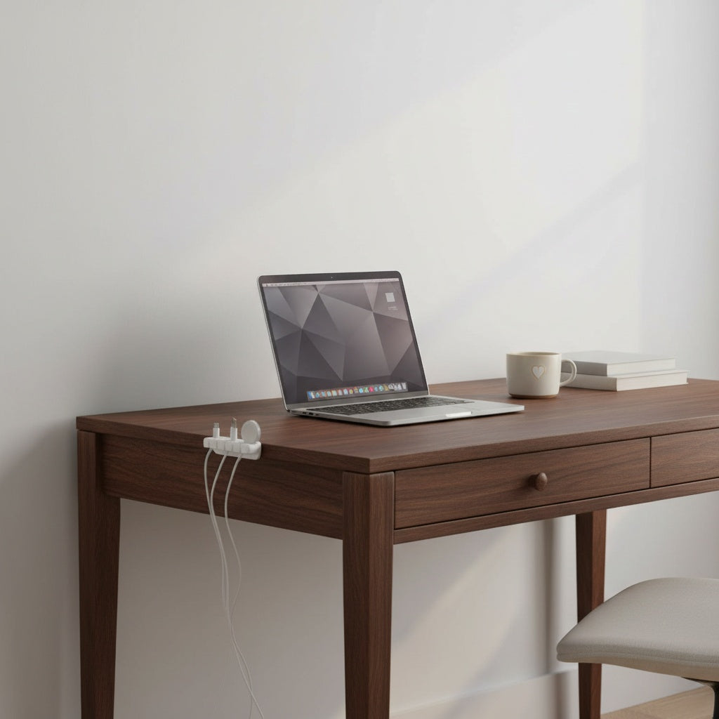 Kabelorganisierer aus umweltfreundlichem 3D‑Druck – Kabelhalter 5‑fach – Schreibtisch Kabelmanagement – mit Gratis Stripes – FyDa Printwerk