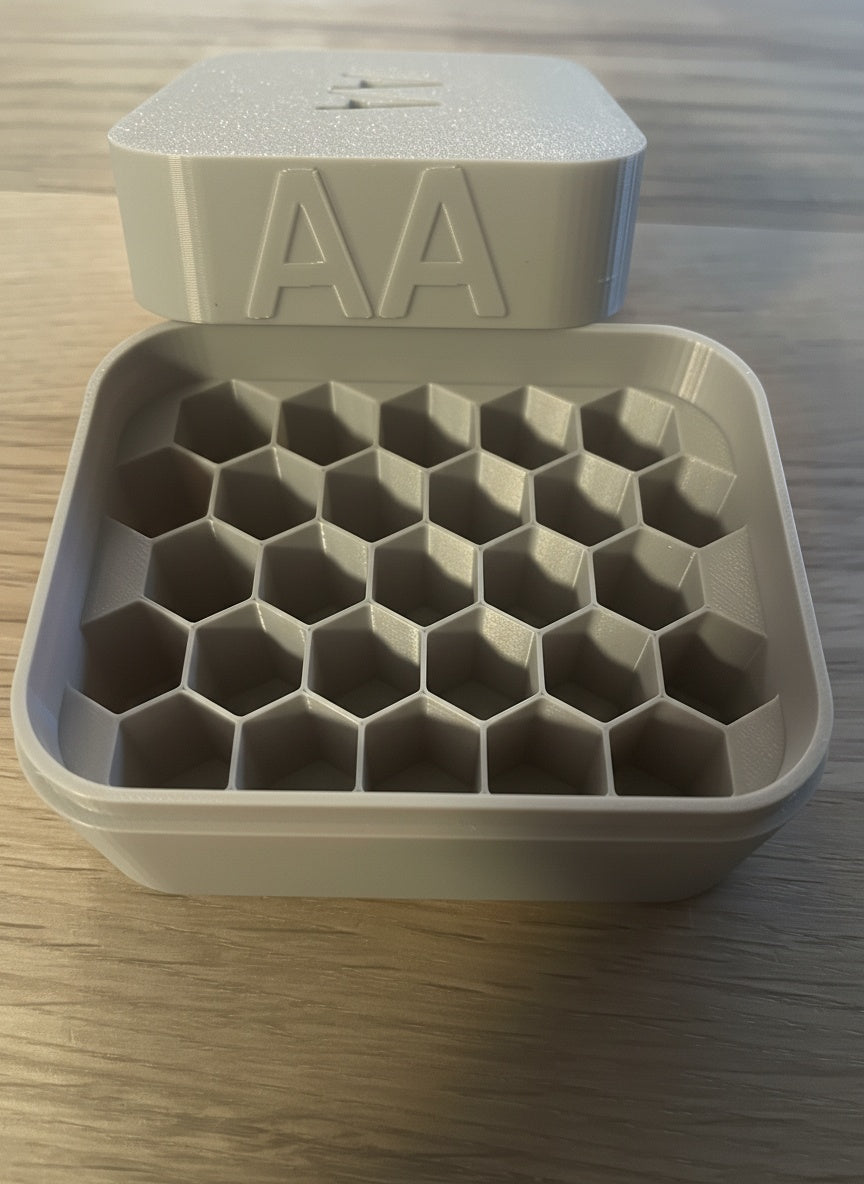 Batteriebox aus 3D-Druck – AA-Batterien Aufbewahrung, Organizer & Batteriehalter