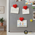 Heart Refrigerator Magnets Set of 3 – 3D Printed Magnets for Fridge & Whiteboard