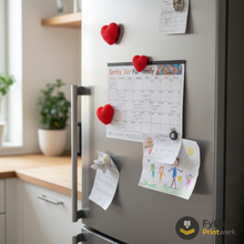 Heart Refrigerator Magnets Set of 3 – 3D Printed Magnets for Fridge & Whiteboard