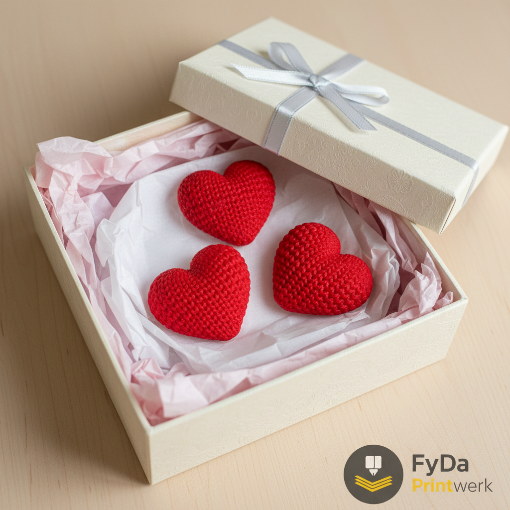 Herz Kühlschrankmagnet 3er Set aus umweltfreundlichem 3D-Druckt, rot, Deko, Geschenk, Muttertag, Valentinstag, Büro, Küche, FyDa Printwerk