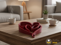 Heart Tealight Holder made from 3D Print (PLA) – Modern Table Decoration, Gift for Valentine's Day & Anniversary – for LED Tealight, 132×134×50 mm