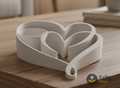 Heart Tealight Holder made from 3D Print (PLA) – Modern Table Decoration, Gift for Valentine's Day & Anniversary – for LED Tealight, 132×134×50 mm