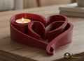 Heart Tealight Holder made from 3D Print (PLA) – Modern Table Decoration, Gift for Valentine's Day & Anniversary – for LED Tealight, 132×134×50 mm