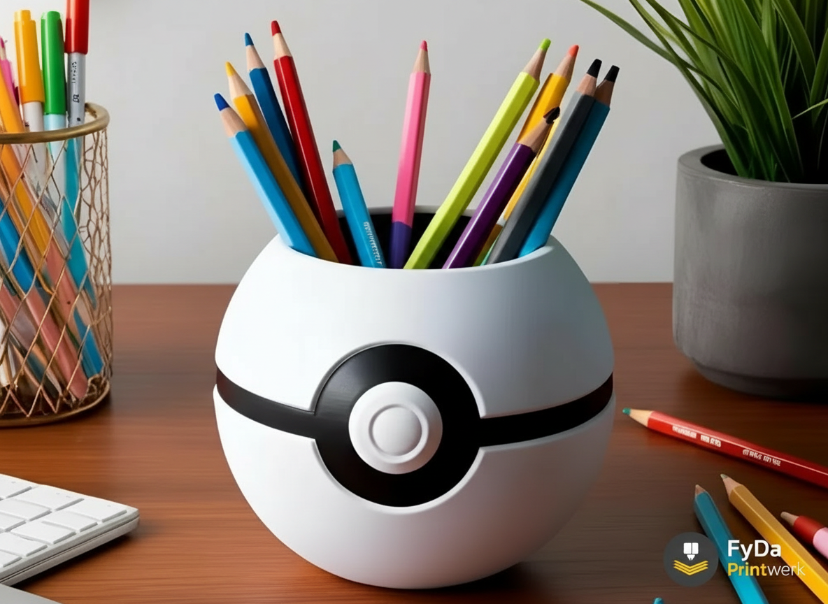 Poké Stiftehalter / Pencil Cup – 3D gedruckter Schreibtisch-Organizer
