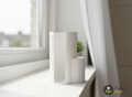 Cotton Pad Holder with Q-Tip Holder - Bathroom Organizer Made from 3D Print (PLA) - Modern with Ribbed Look, Storage for Cotton Pads & Cotton Swabs