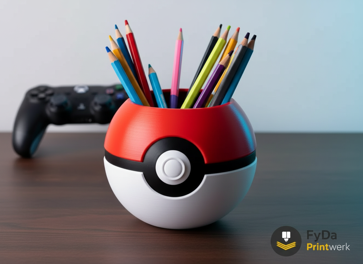 Poké Stiftehalter / Pencil Cup – 3D gedruckter Schreibtisch-Organizer