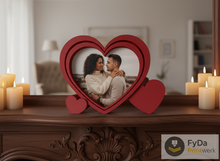 Heart Picture Frame (3D Printed) – Romantic Gift for Valentine's Day, Wedding & Anniversary