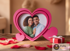 Cadre photo cœur (impression 3D) – cadeau romantique pour la Saint-Valentin, un mariage et un anniversaire