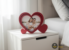 Cadre photo cœur (impression 3D) – cadeau romantique pour la Saint-Valentin, un mariage et un anniversaire