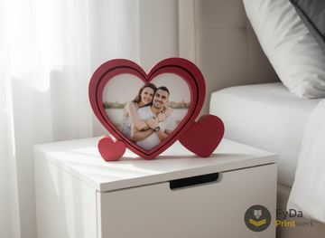 Herz Bilderrahmen (3D-Druck) – romantisches Geschenk für Valentinstag, Hochzeit & Jahrestag