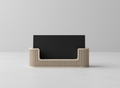 Business Card Holder 3D Print Japandi Ribbed Desk Organizer Office Decor Card Holder Modern