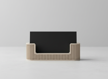 Business Card Holder 3D Print Japandi Ribbed Desk Organizer Office Decor Card Holder Modern