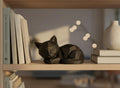Low-Poly Katze schlafend als Regaldeko – 3D-Druck von FyDa Printwerk