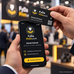 NFC Visitenkarte Schwarz mit Firmenlogo