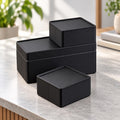 Flacher Deckel der Stapelbox als Ablage