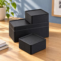 Modulare Stapelboxen mit Magneten als Schreibtisch-Aufbewahrung