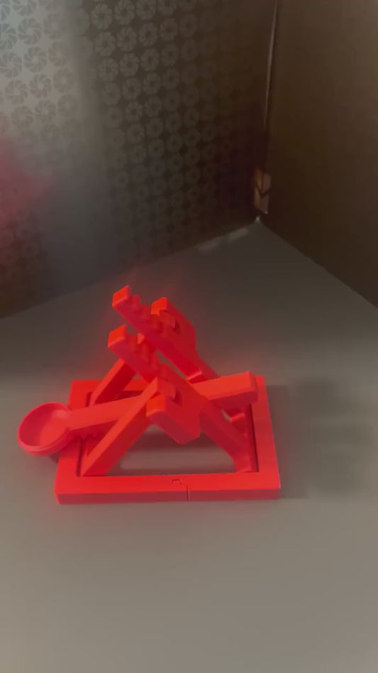 Miniatur Katapult aus umweltfreundlichem 3D Druck – Schreibtisch Gadget, Spielzeug, Geschenk für Alle, Büro Deko, verschiedene Farben, FyDa