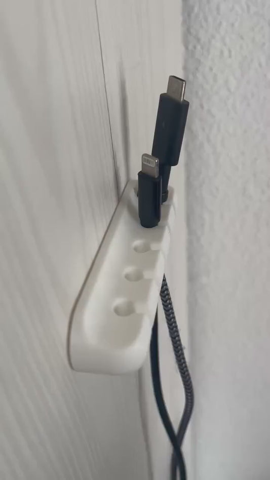 Kabelorganisierer aus umweltfreundlichem 3D‑Druck – Kabelhalter 5‑fach – Schreibtisch Kabelmanagement – mit Gratis Stripes – FyDa Printwerk